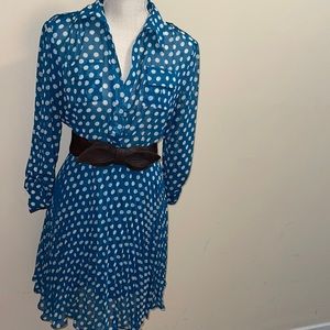 Turquoise Polka Dot Dress